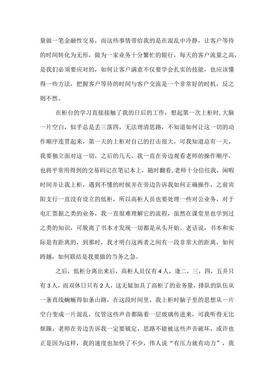 2022年银行大堂引导员实习总结.docx_第2页