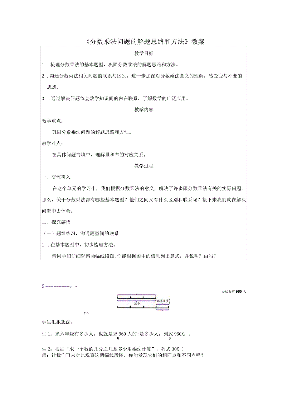 《分数乘法问题的解题思路和方法》教案.docx_第1页