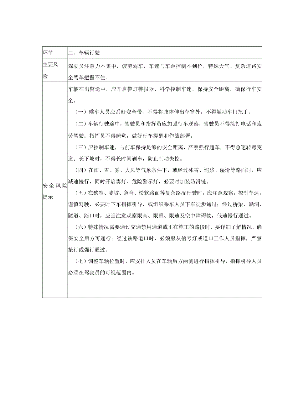 基层消防救援站作战环节风险提示单.docx_第2页