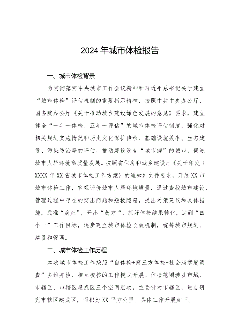 2024年城市体检报告精品范文.docx_第1页