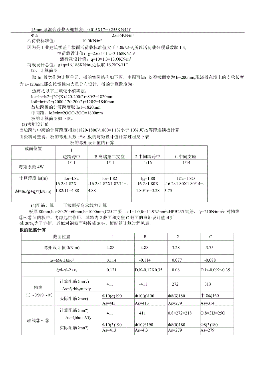 钢筋混凝土单向板肋梁楼盖课程设计.docx_第2页