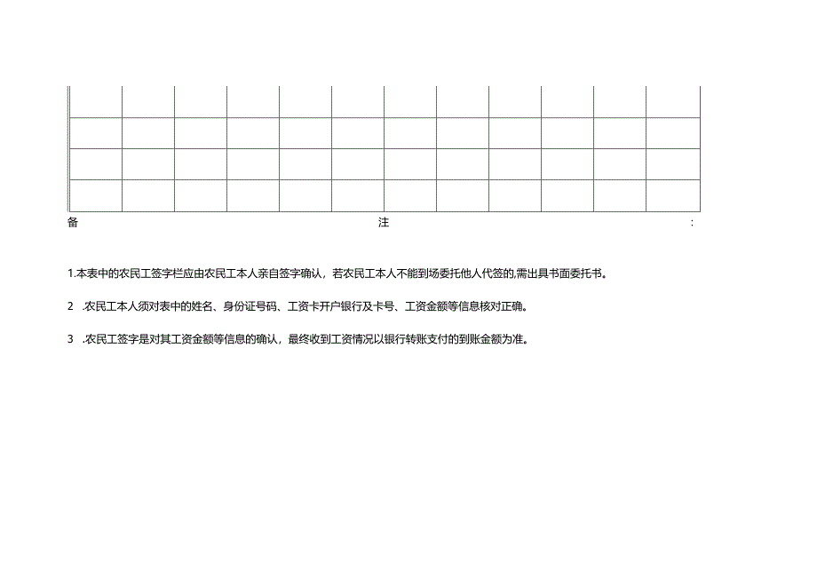 建筑工程项目农民工工资支付签收表模板.docx_第2页