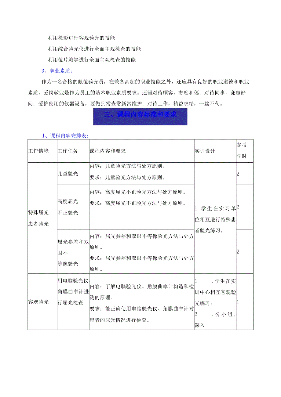 《验光技术》课程标准.docx_第2页