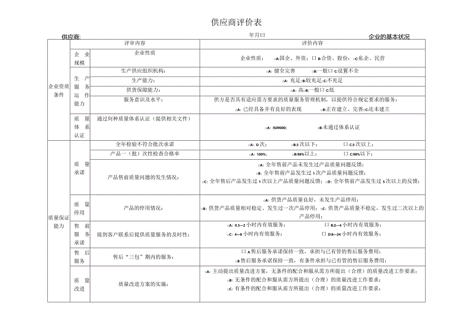 供应商评价表.docx_第1页