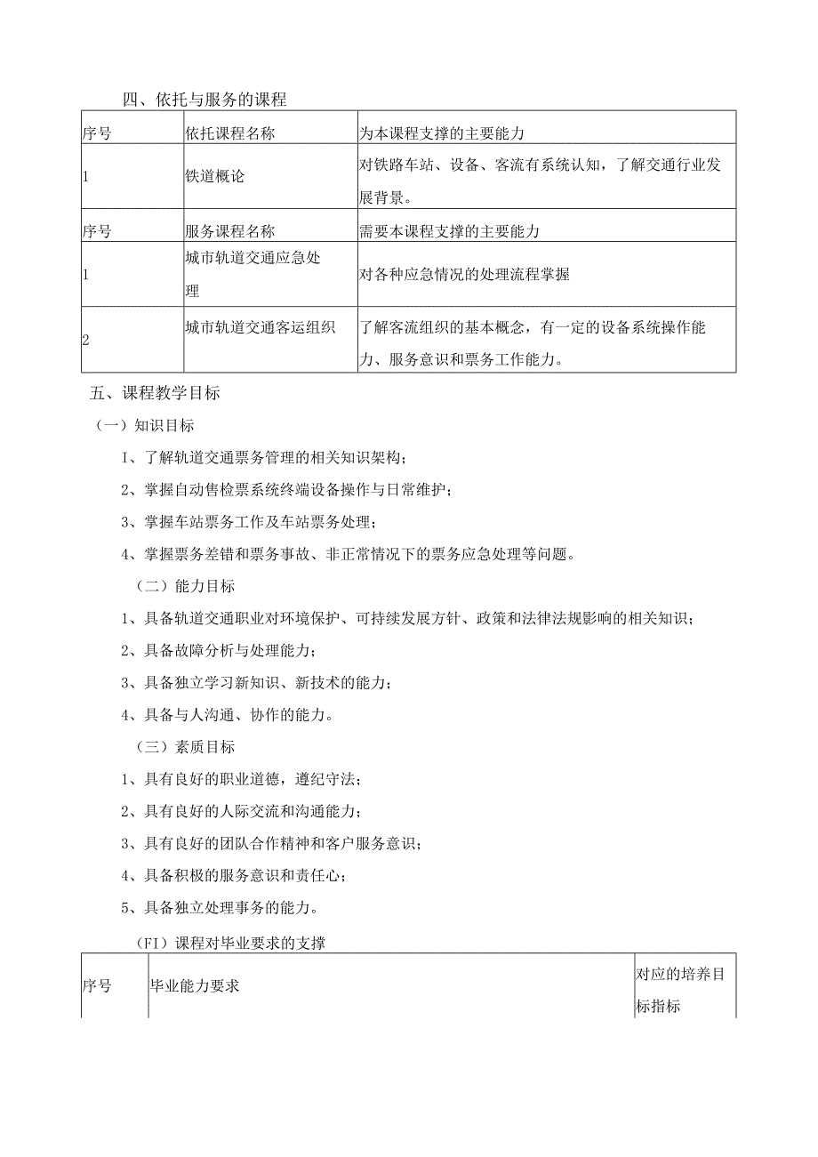 《城市轨道交通自动售检票系统及票务处理》课程标准.docx_第2页