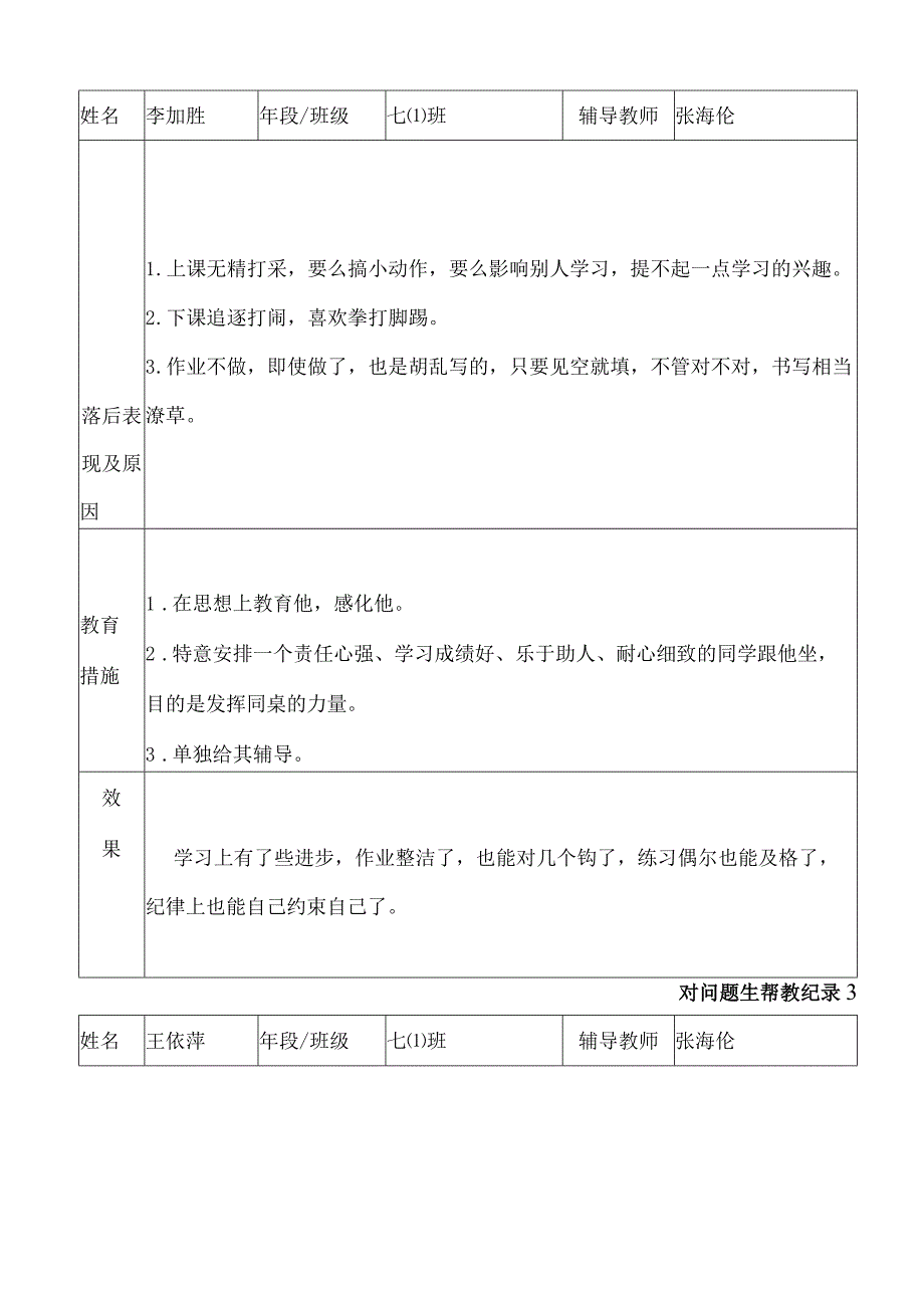 对问题生帮教记录文稿材料.docx_第2页