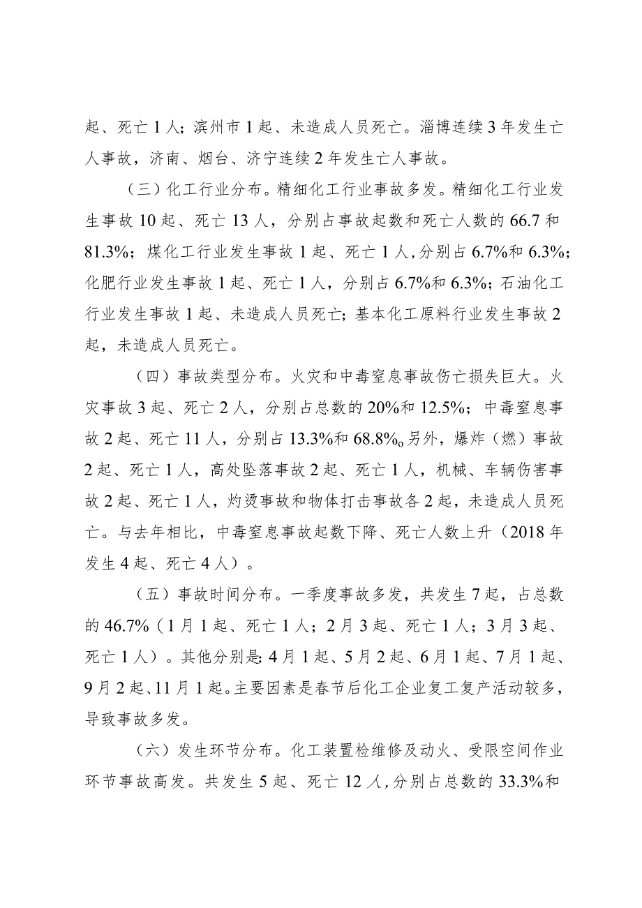 2019年度山东省省化工及危化品事故分析报告.docx_第3页