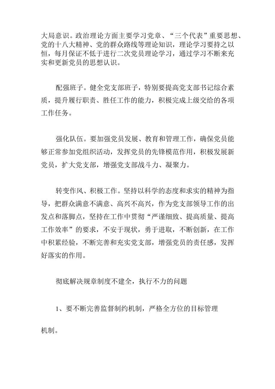 党支部对照检查问题清单及整改措施范文六篇.docx_第3页