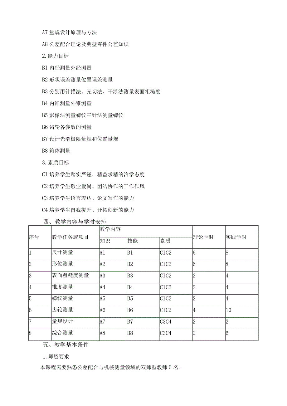 《公差配合与机械测量》课程标准.docx_第3页