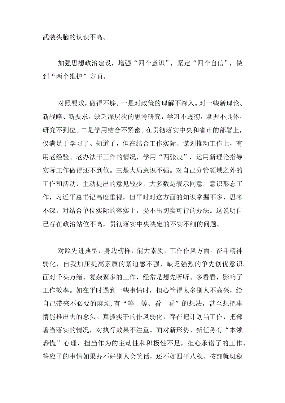 市文化和旅游局常务副局长党性检视剖析材料.docx_第2页