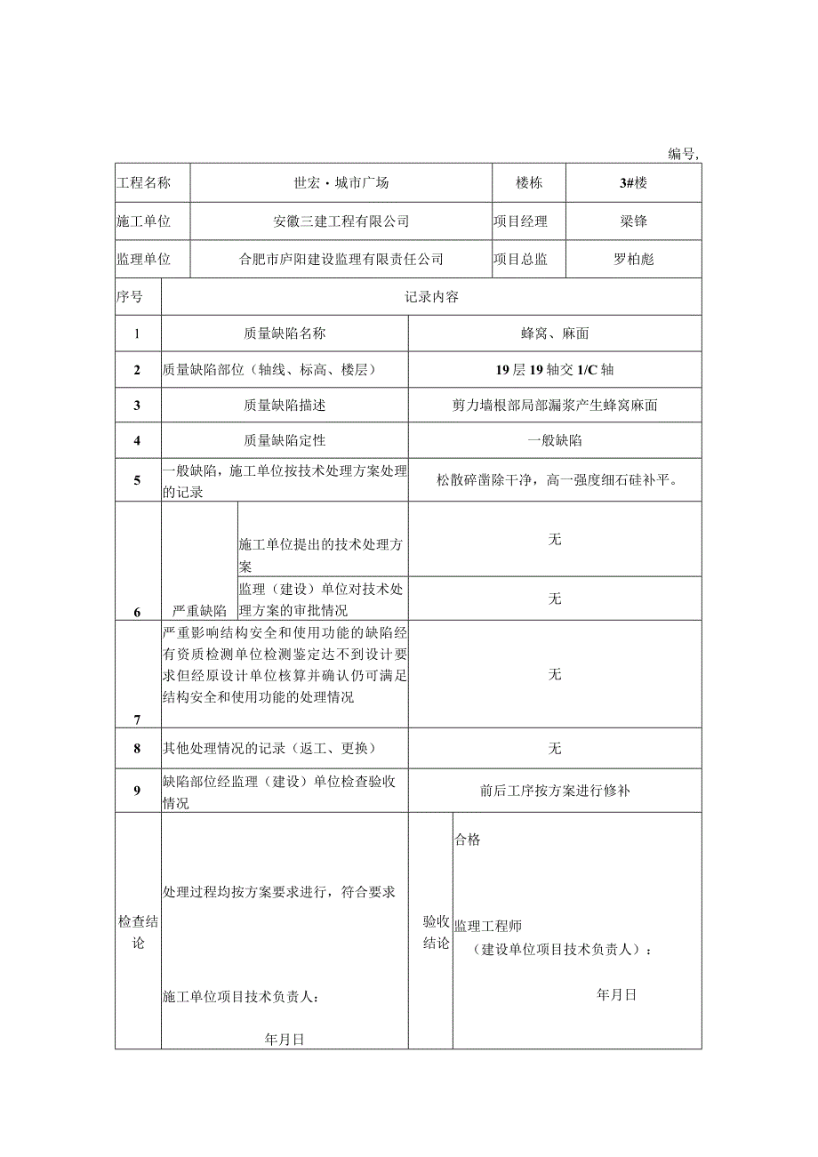 3#质量缺陷处理记录表.docx_第2页