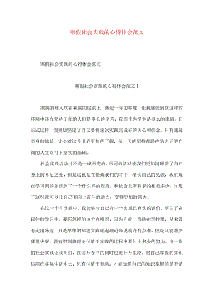 寒假社会实践的心得体会范文.docx
