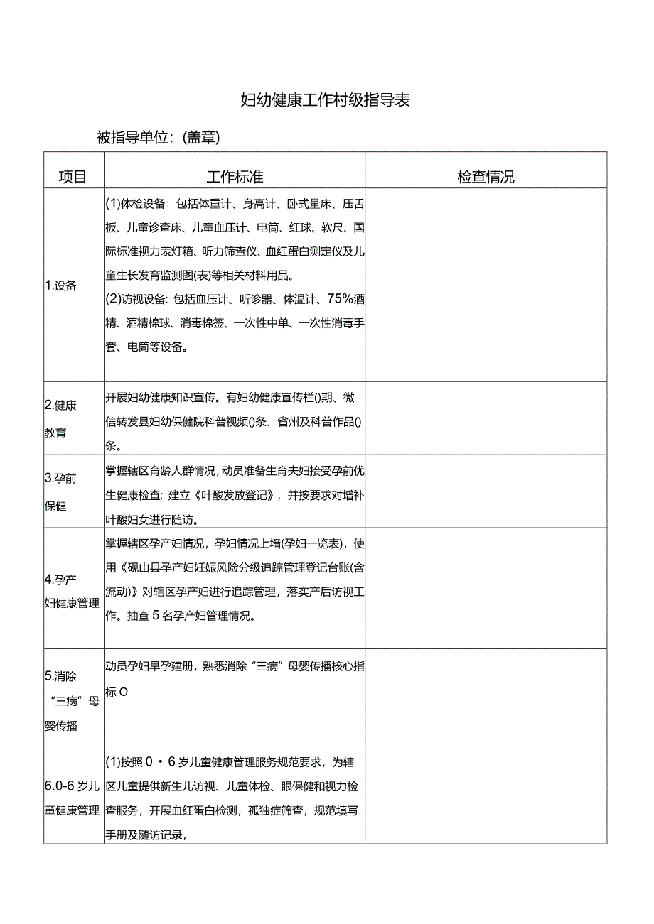 妇幼健康工作村级指导表.docx_第1页