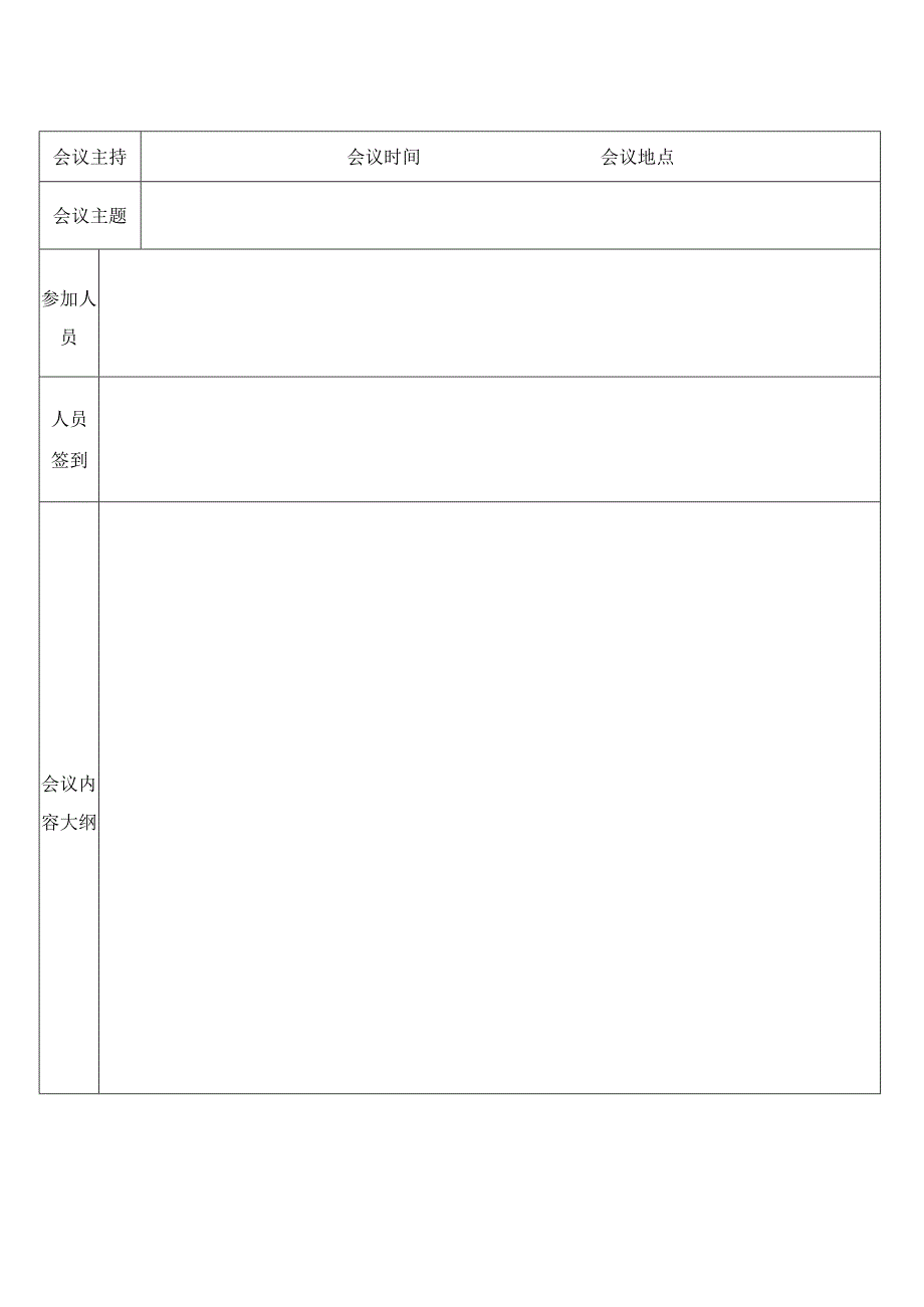 会议记录表模板.docx_第1页