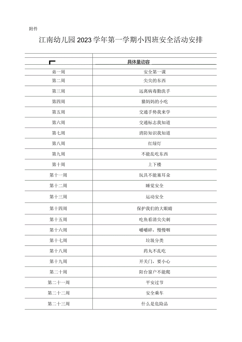 幼儿园：小四班安全计划表.docx_第3页