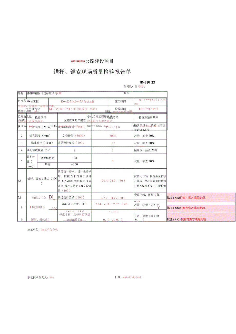 施检表32-锚杆、锚索现场质量检验报告单.docx_第1页