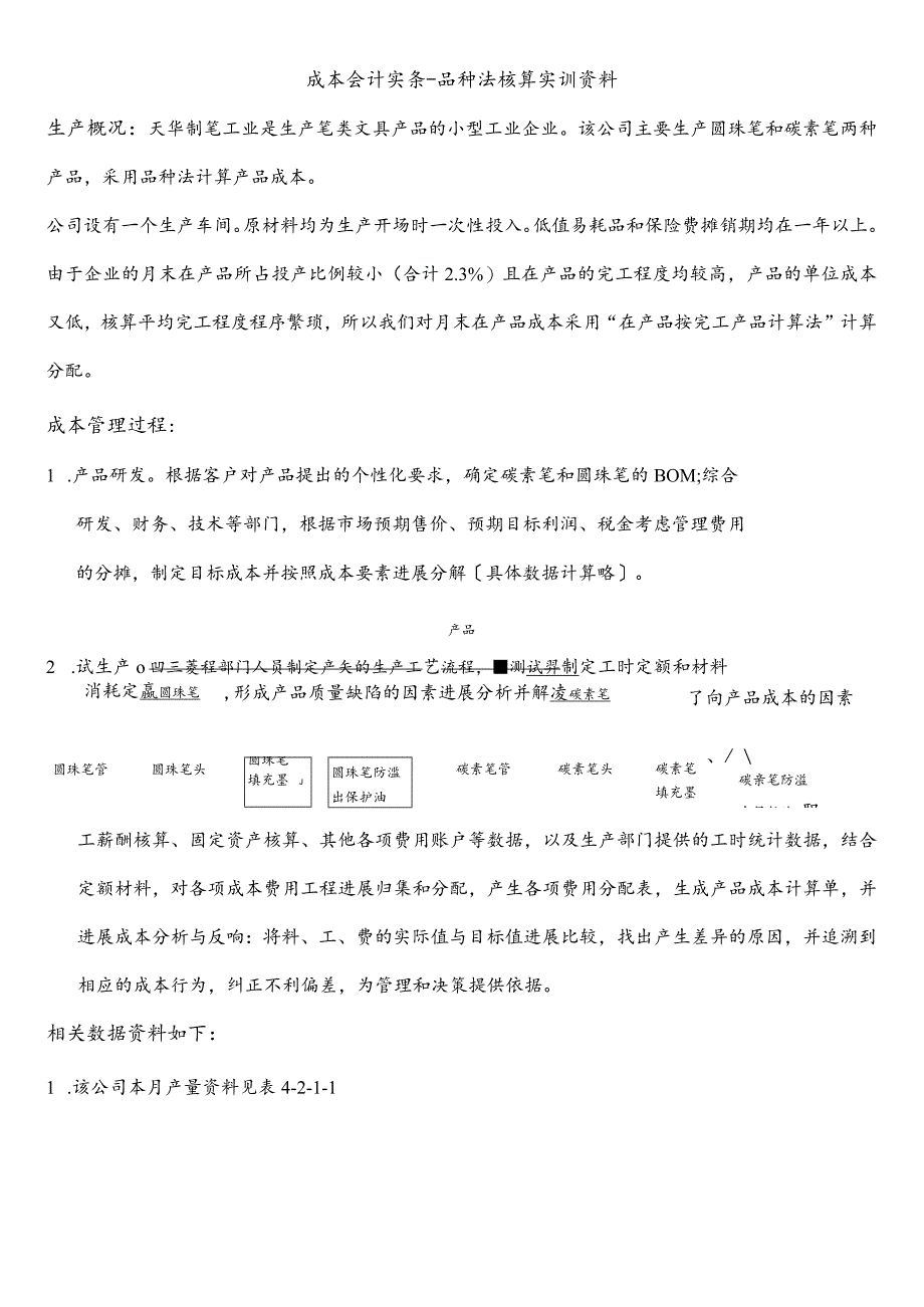 成本会计实务----品种法核算.docx_第1页