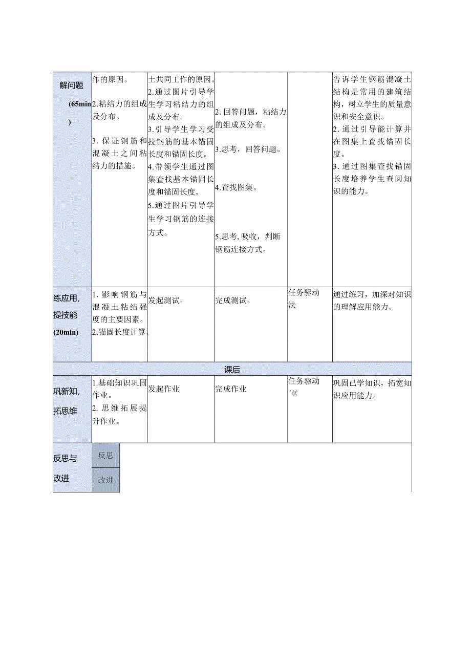 建筑力学与结构 第4版 教案 项目3 选择建筑材料任务3钢筋的锚固长度.docx_第2页