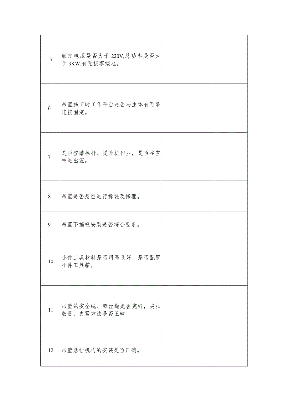 吊篮施工检查表格.docx_第2页