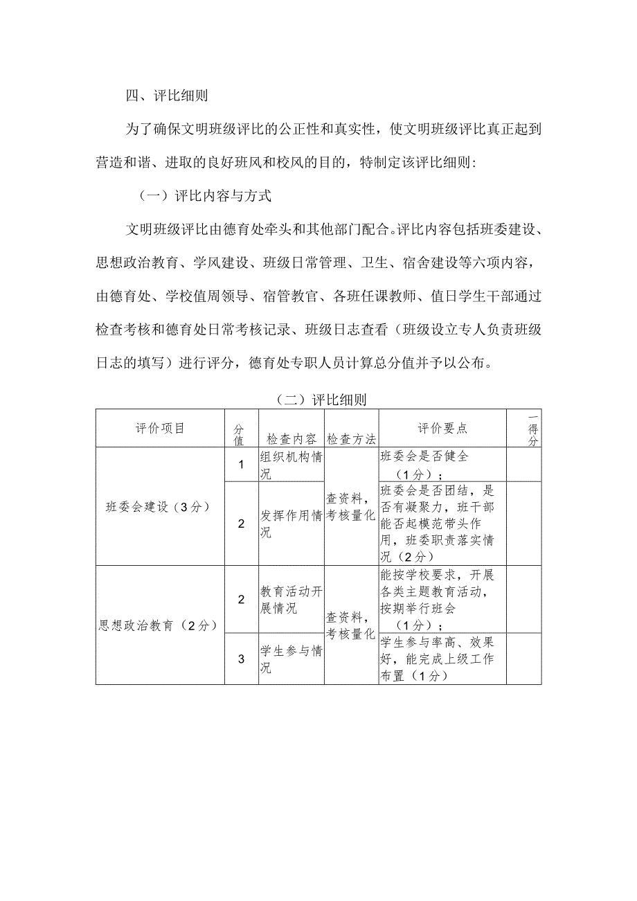 学校文明班级评比方案.docx_第2页