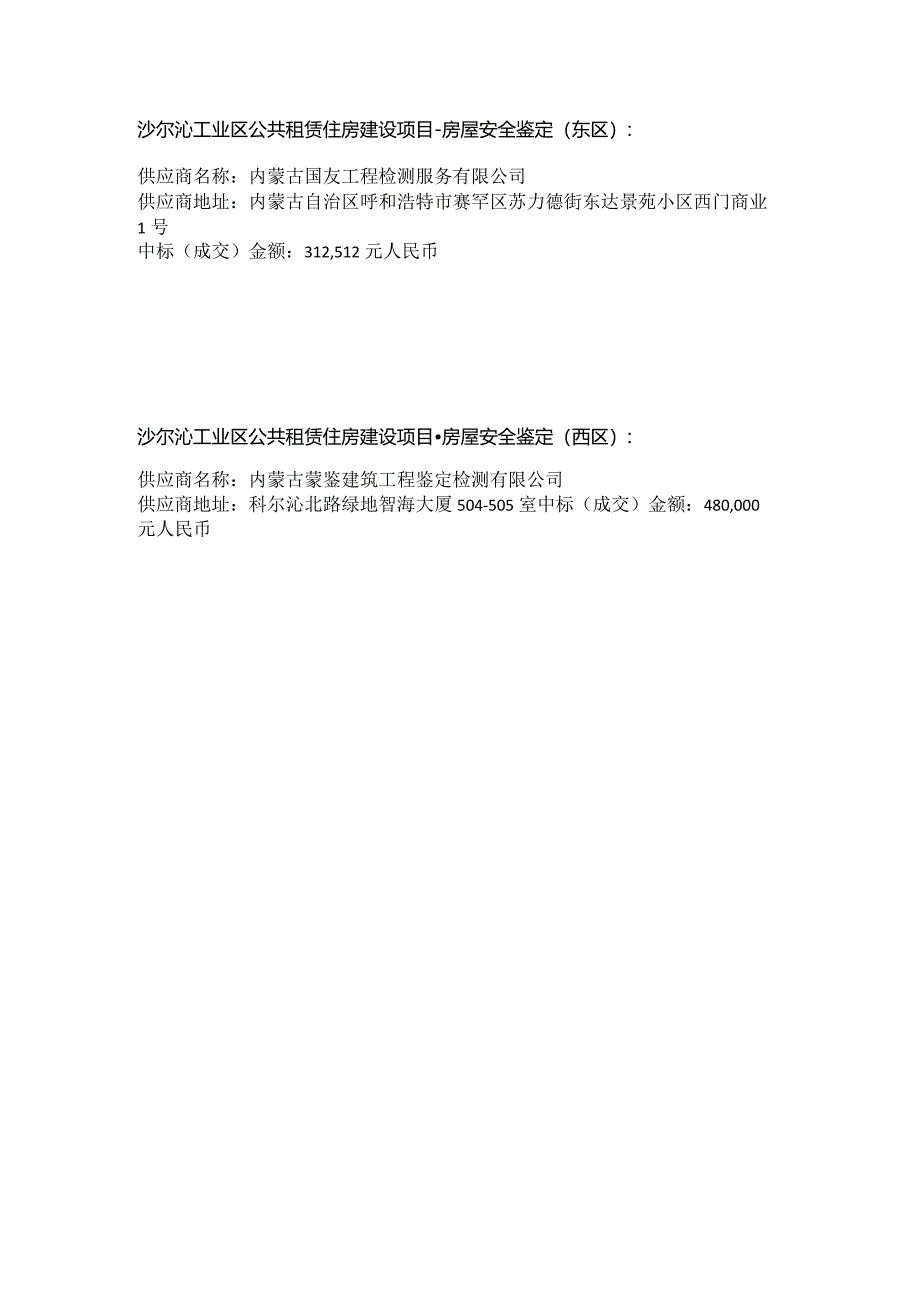 沙尔沁工业区公共租赁住房建设项目-房屋安全鉴定东区.docx_第1页