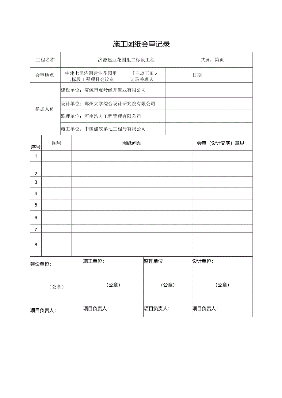 图纸会审记录表格---济源建业花园里二标段工程格式.docx_第3页