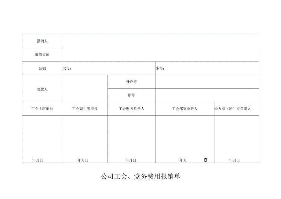 公司工会、党务费用报销单.docx_第1页