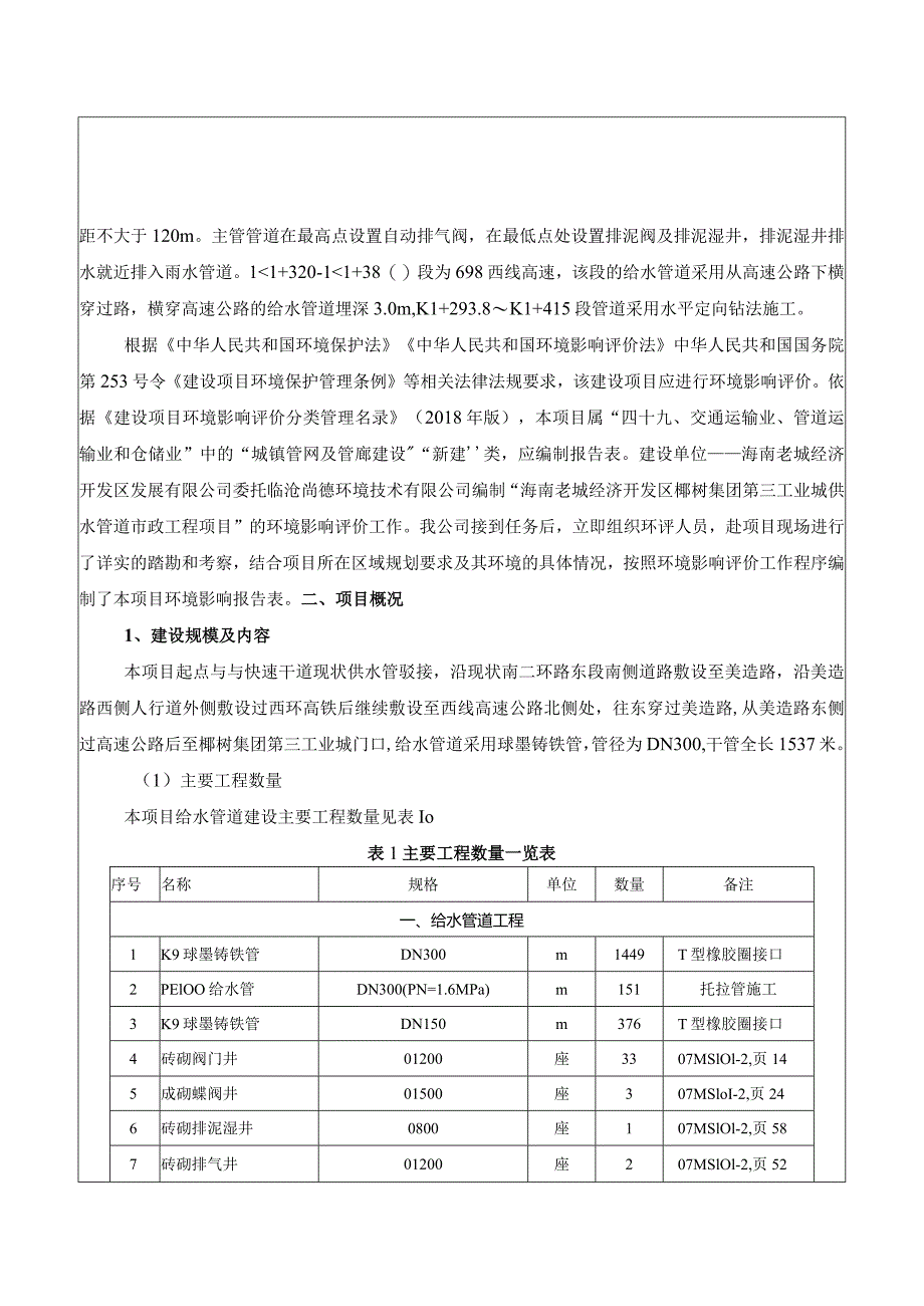 海南老城经济开发区椰树集团第三工业城供水管道市政工程环评报告.docx_第3页