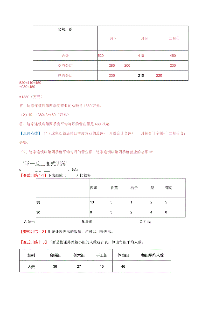 第六单元统计表和条形统计图（二）（知识讲练）（学生版）.docx_第3页