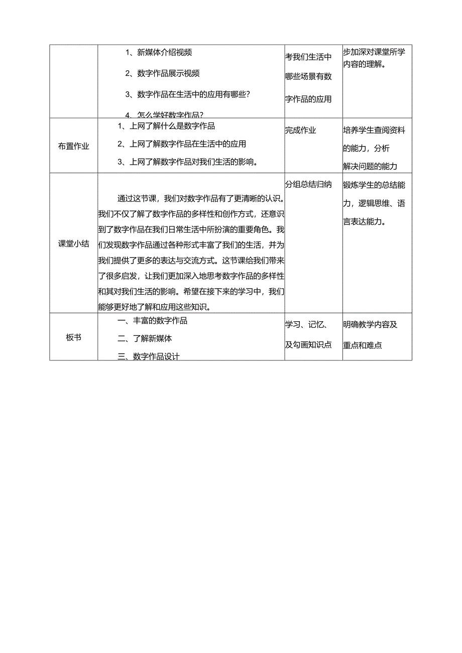 浙教版三下信息科技第6课数字作品面面观教案.docx_第3页