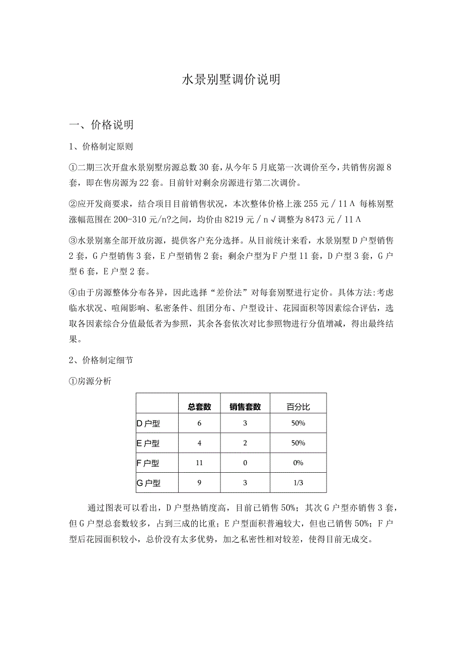 水景别墅调价说明.docx_第1页