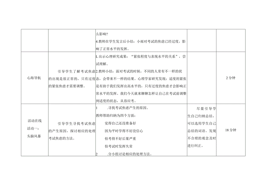 苏科版五年级心理健康教育下册第14课《从容应考》教案.docx_第3页