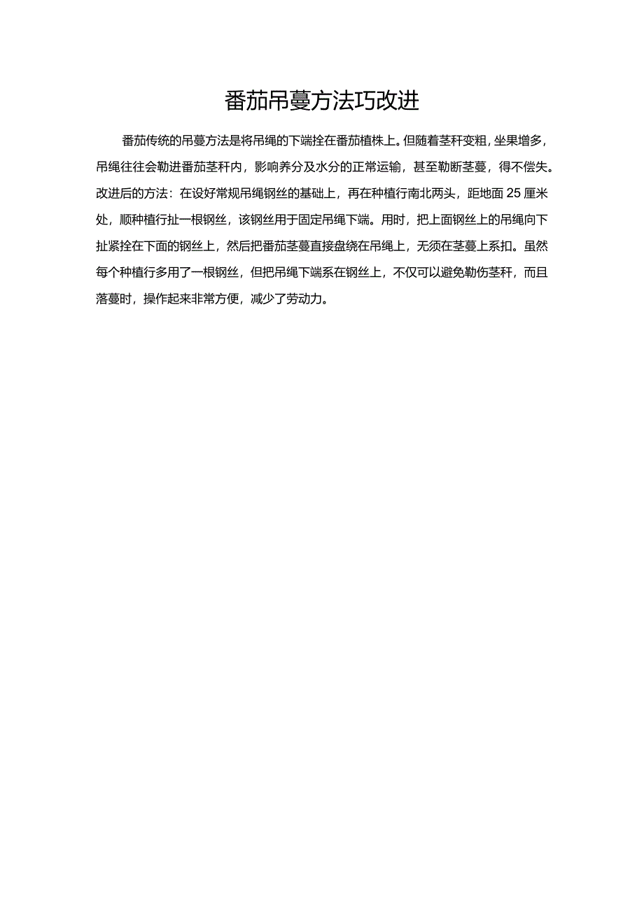 番茄吊蔓方法巧改进.docx_第1页