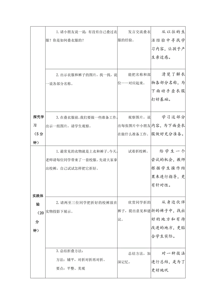 第二单元整理与收纳：05叠衣服教学设计苏科版一年级上册小学劳动.docx_第2页