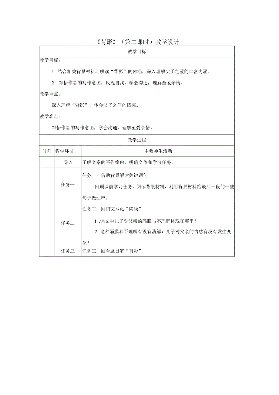 背影_教学设计_第二课时.docx_第1页