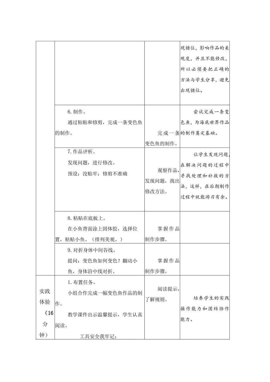 第三单元公益劳动与志愿服务：08变色鱼教学设计苏教版劳动一年级下册.docx_第3页