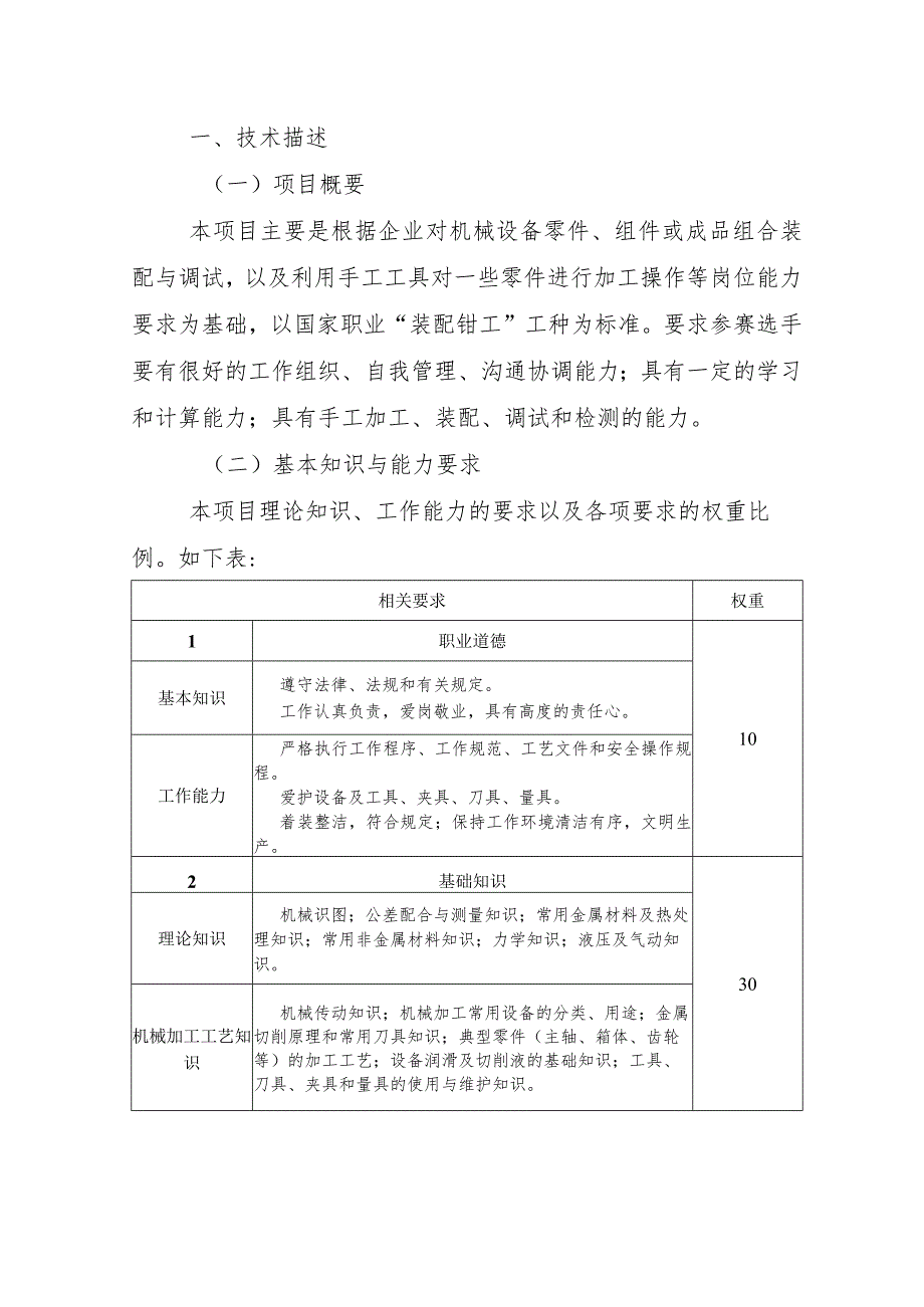 淄博市首届职业技能大赛智能装备产业职业技能竞赛技术工作文件（钳工项目）.docx_第3页