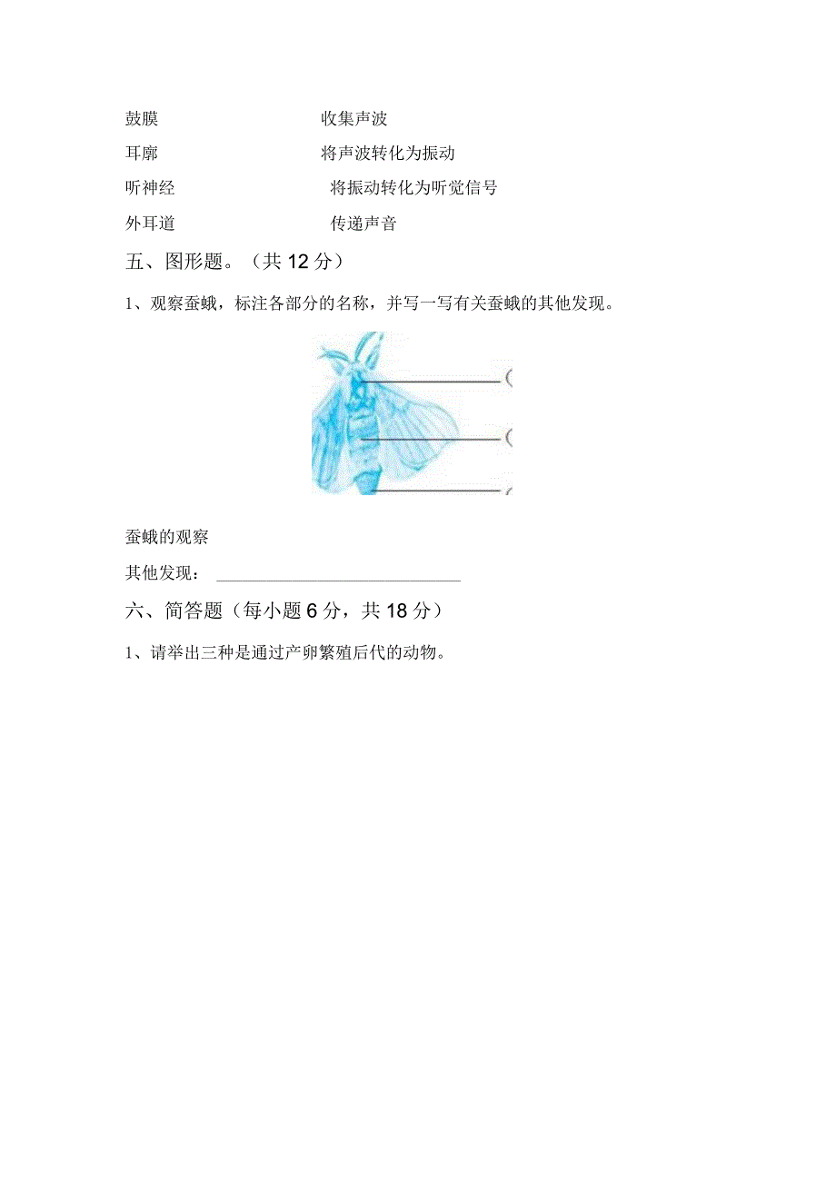 苏教版三年级科学上册第一次月考考试题(参考答案).docx_第3页