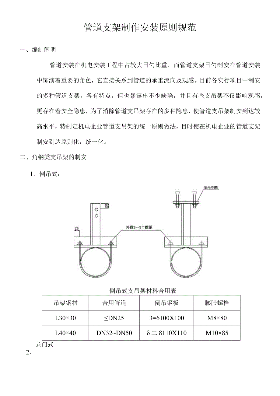 管道支架的制作和安装规范.docx_第1页