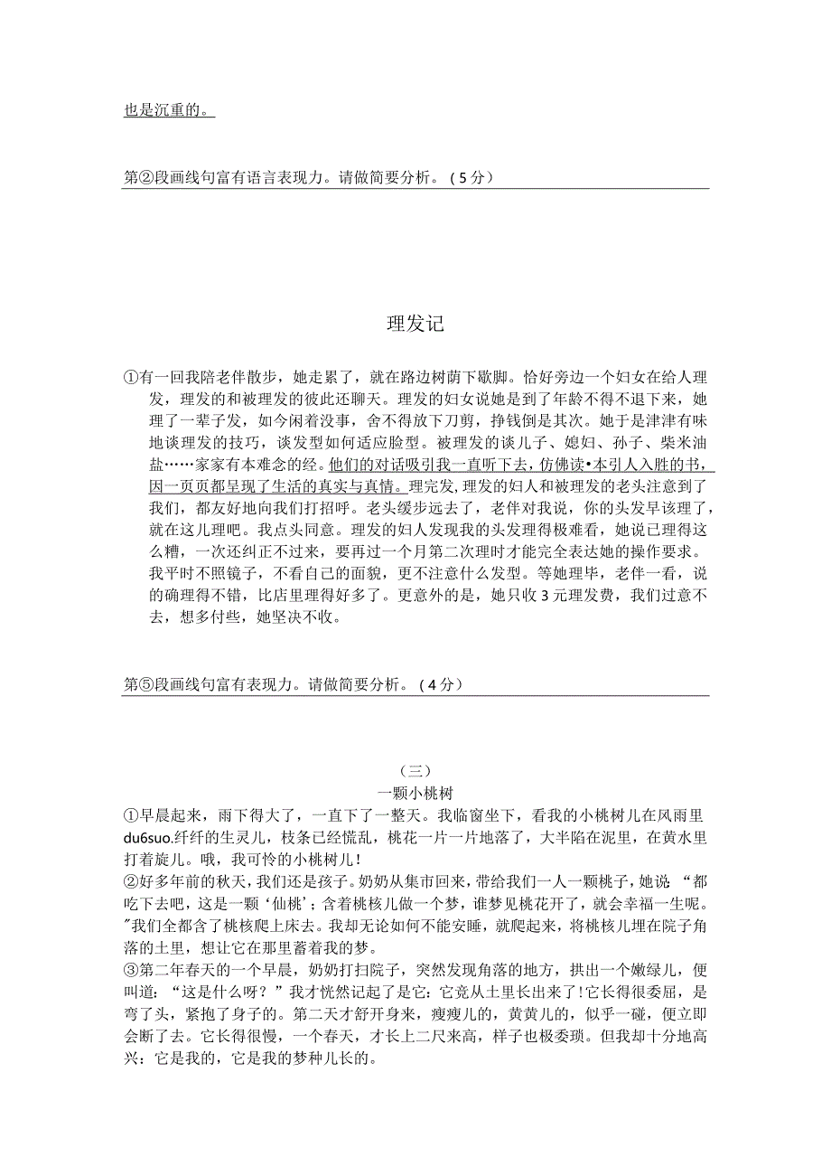 记叙文专项练习——赏析语言表现力.docx_第2页