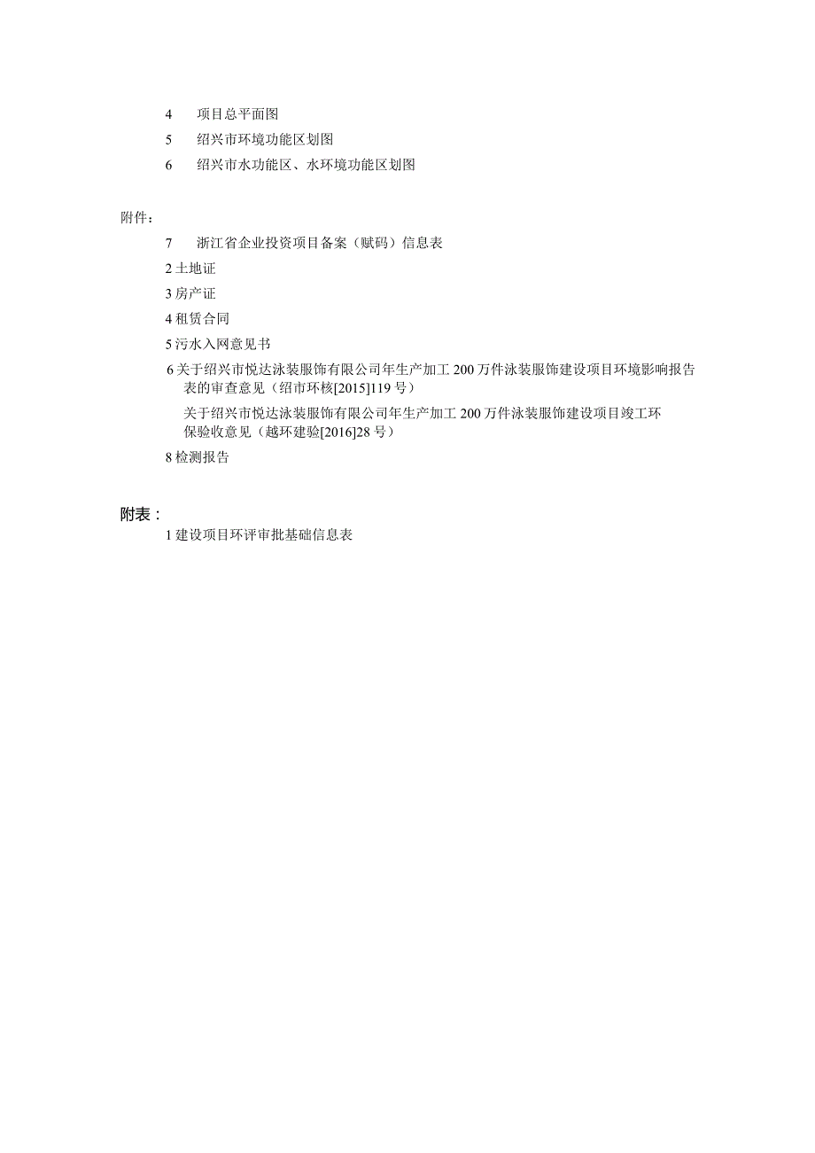 绍兴市悦达泳装服饰有限公司年产游泳衣产品300万件生产租赁项目环境影响报告.docx_第3页