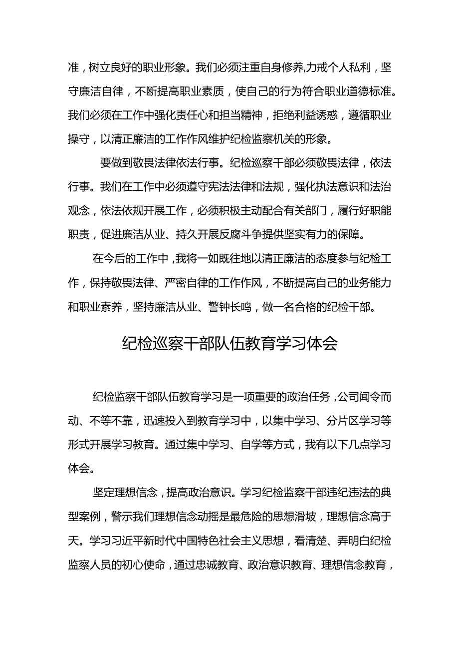 纪检巡察干部队伍教育学习体会.docx_第3页