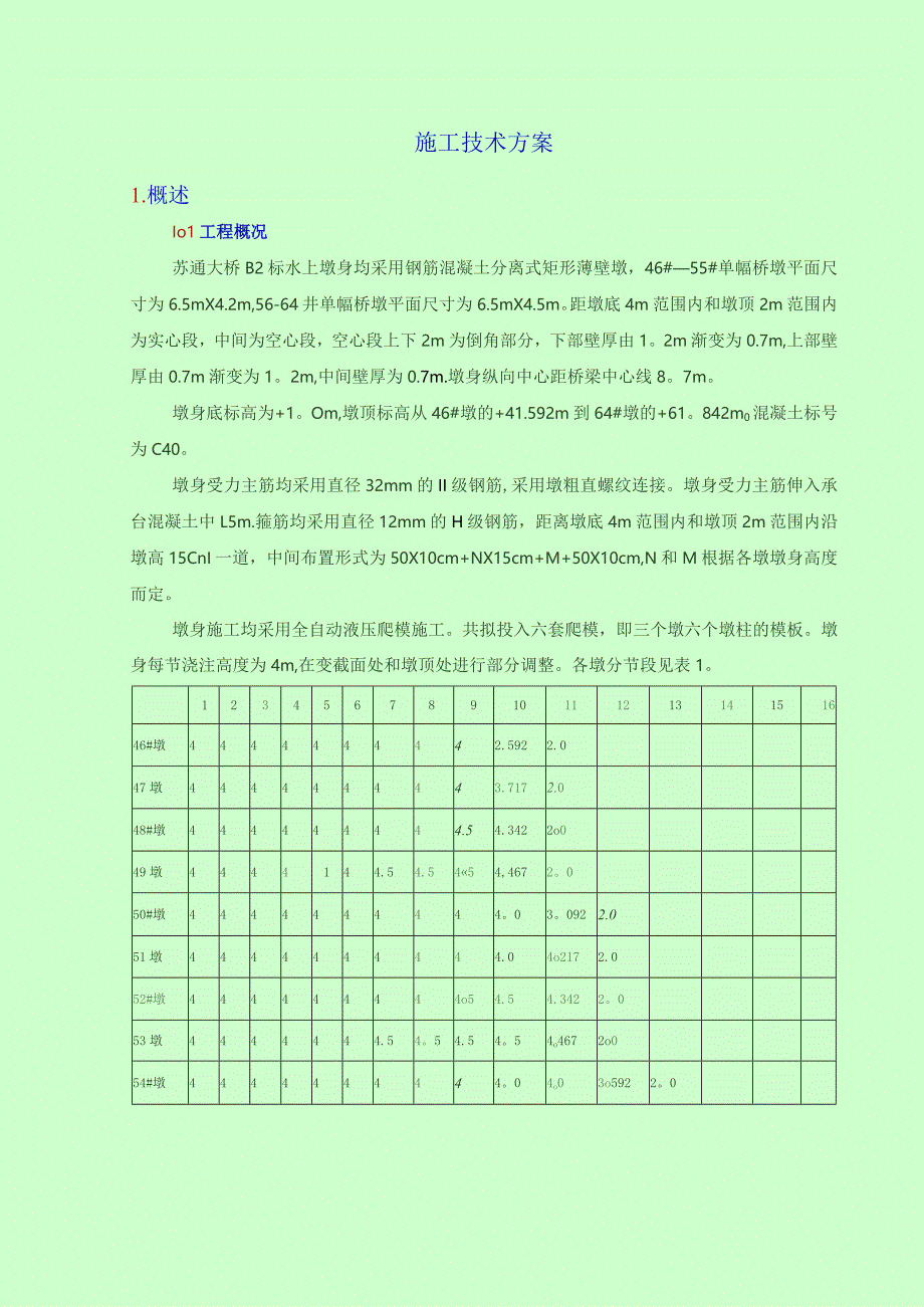 苏通大桥墩身施工方案(爬模).docx_第1页