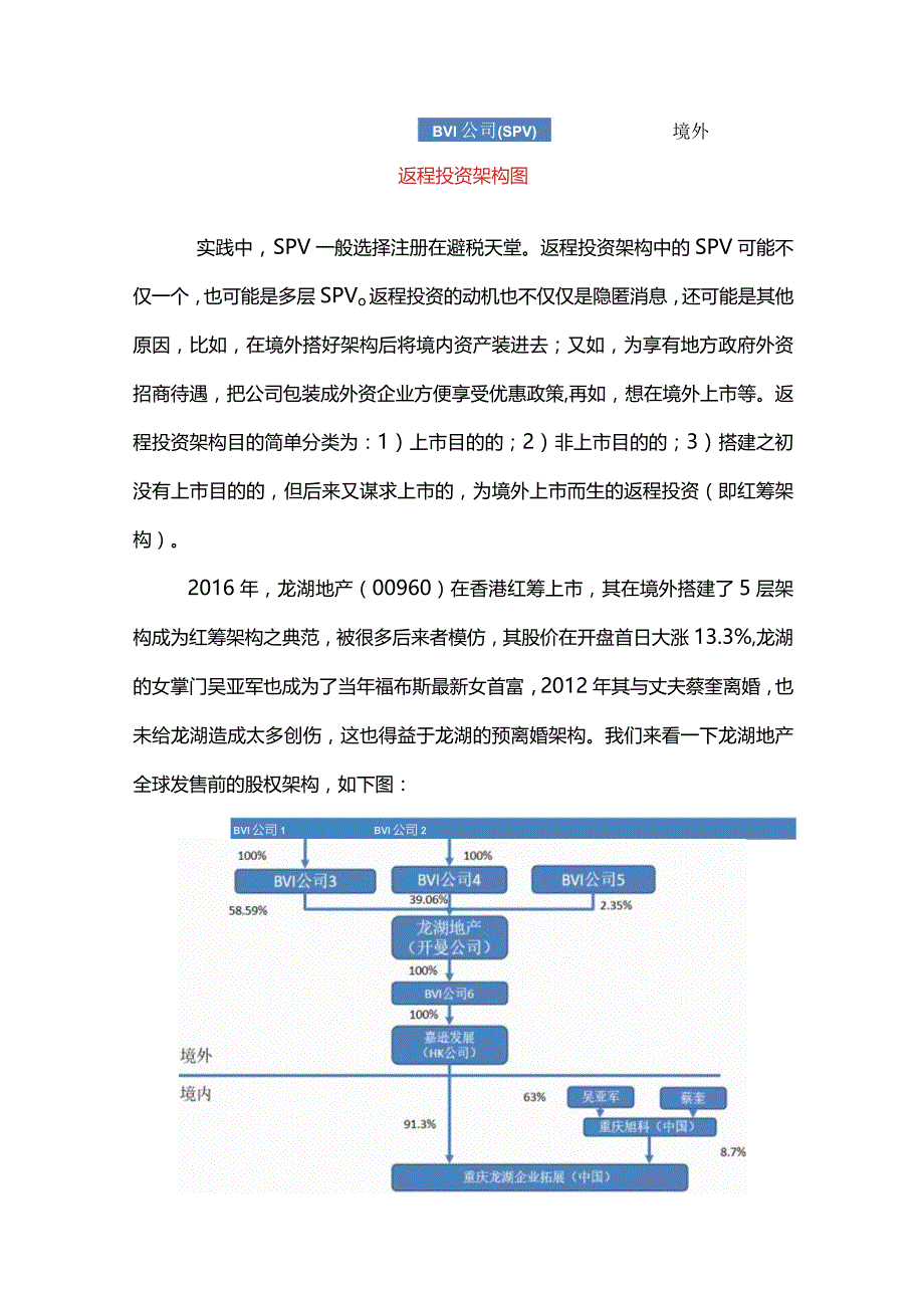 股权之道与术之（十）——海外股权架构之某地产商返程投资及预离婚架构设计解读.docx_第2页