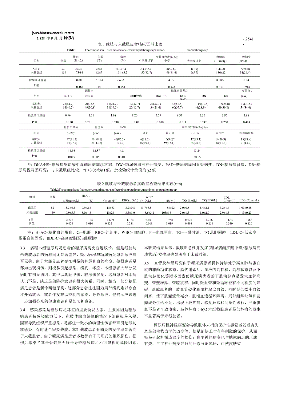 糖尿病足相关危险因素十年调查分析.docx_第3页