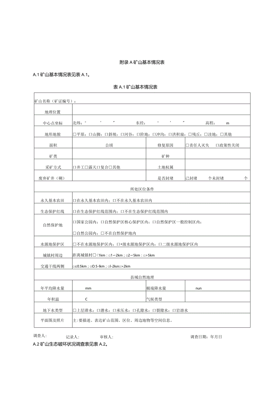 矿山生态修复基本情况表.docx_第1页