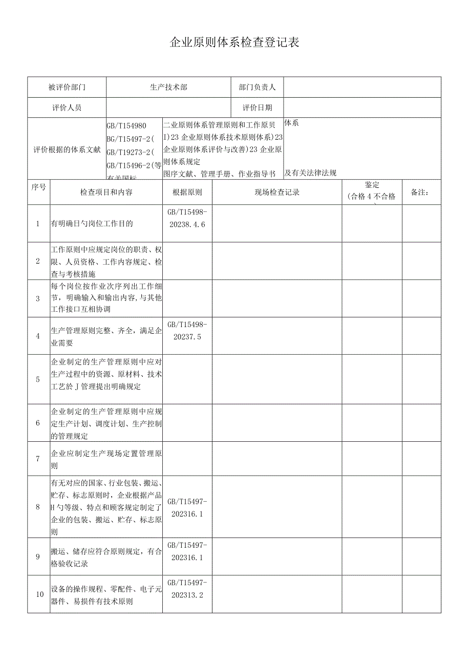 行为规范体系检查记录表.docx_第1页