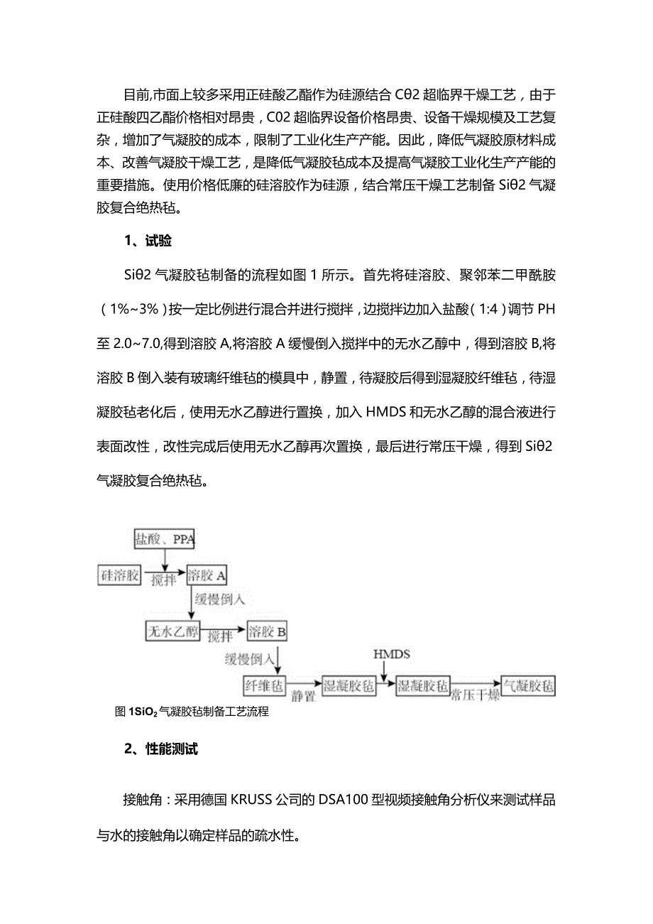 硅溶胶制备SiO气凝胶复合绝热毡.docx_第1页