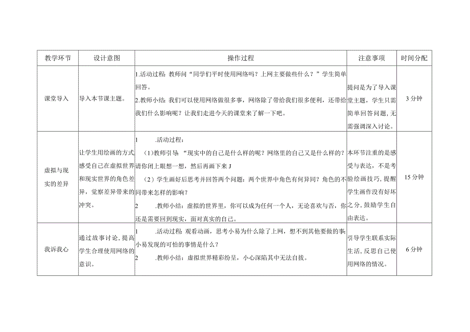 第五课虚拟与现实之间教学设计南大版初中心理八年级全一册.docx_第2页