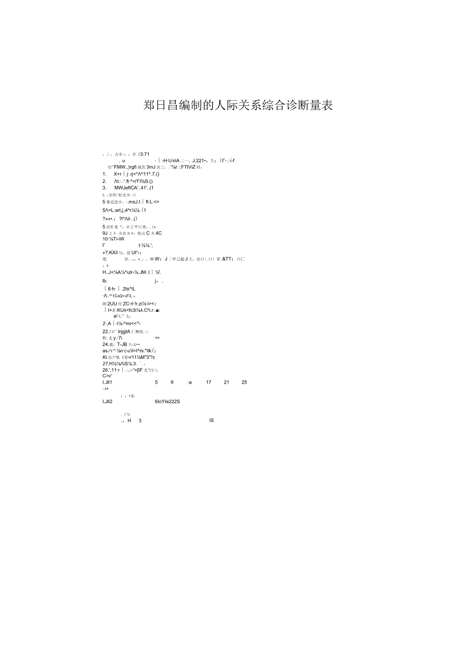 郑日昌编制的人际关系综合诊断量表.docx_第1页